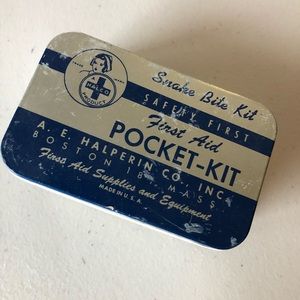 Vintage Snake Bite first aid time pocket size